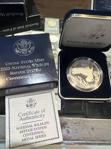 2003 National Wildlife Refuge System Centennial Bald Eagle Medal OGP - Picture 1 of 8