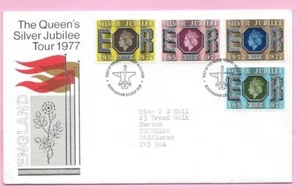 POSTAMT 1977 SOUVENIR COVER - QUEEN'S SILVER JUBILEE TOUR - Shs BIRMINGHAM - Bild 1 von 2