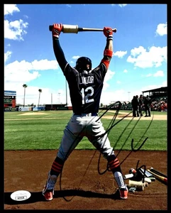 FRANCISCO LINDOR SIGNED 8X10 WITH JSA COA - CLEVELAND INDIANS - Picture 1 of 2