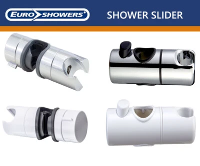 EUROSHOWERS Shower Head Holder Riser Rail Slider Bracket 19/22/25mm/Adjustable/ Grab 32mm