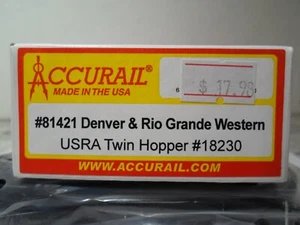 Accurail #81421 - Denver & Rio Grande Western USRA Twin Hopper #18230 - Picture 1 of 2