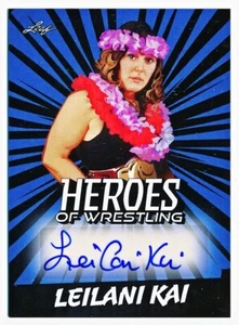 2023 Leaf Heroes Of Wrestling Leilani Kai Autographs Blue Auto SP #BA-LK2 - Picture 1 of 2