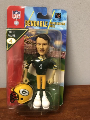 NIB 5.5" BRETT FAVRE GREEN BAY PACKERS BENDABLE BOBBLEHEAD DOLL Cover