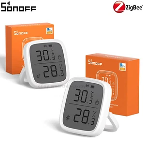 2x SONOFF ZigBee Smart Temperatur Feuchtigkeitssensor LCD Digital APP Steuerung - Afbeelding 1 van 12