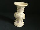Franklin Mint Miniature Japan Ceramic Vase Catiwiki Beige Lavender 1980 FP 3 1/4