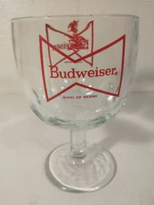 Budweiser "King of Beers" Beer Mug Goblet Glass Vintage 1980s - Picture 1 of 7