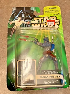 Star Wars Jango Felt Sneak Preview Attack Of The Clones Action Figure Free Ship - Picture 1 of 6