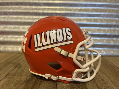 Custom Illinois Fighting Illini (2005-2012) Speed Mini Helmet Cover
