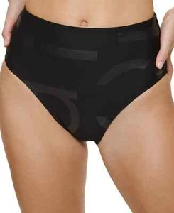 Calvin Klein hochtaillierter Damen-Bikiniunterteil Logo schwarz Größe Large - Bild 1 von 2