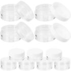 50 Clear Plastic Cream Jars with Lids for Cosmetics and Samples