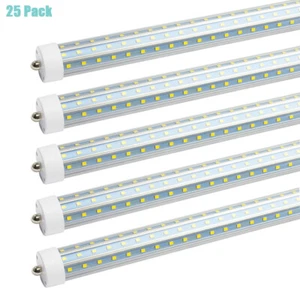 25Pcs T8 8FT LED Tube Light Bulbs Single Pin FA8 72W 120W Garage LED Shop Lights - Picture 1 of 17