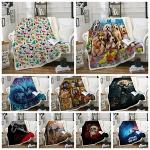 Soft Warm Thick Large Faux Fur Fleece Blanket Throws Single Double Sofa Blanket - Picture 1 of 72