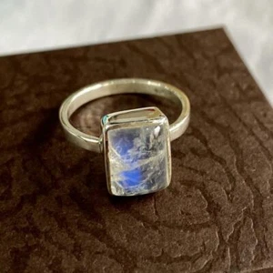 Moonstone Gemstone 925 Sterling Silver Handmade Ring Jewelry All Size BM-177 - Picture 1 of 5