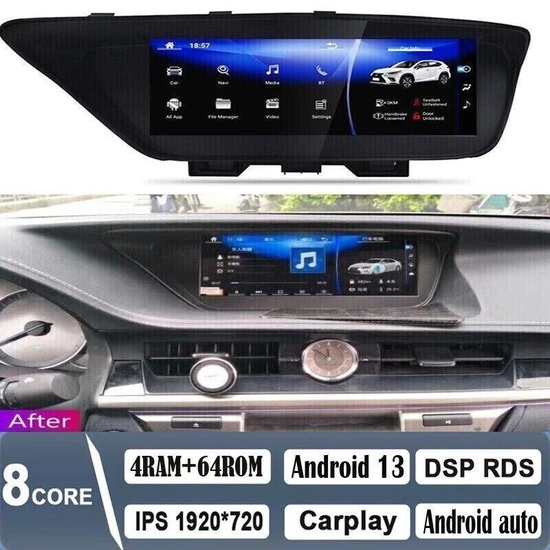 10.2" Android Navigation Car Gps Stereo Radio For Lexus Es Es350 Es300h 4+64g - Image 1 of 4