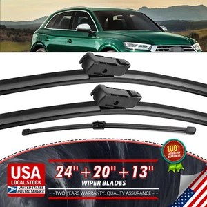 Windshield Wiper Blades Set Front 24"20"Beam Rear 13'' For Audi Q5 2009-2023 - Picture 1 of 13