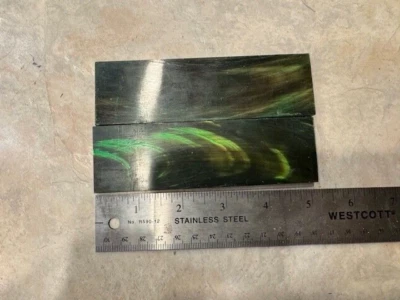 КРАСИВЫЙ ЗЕЛЕНЫЙ ЦВЕТ БУЙВОЛА РОГ НОЖ РУЧКА МАТЕРИАЛ ПУСТЫЕ ВЕСЫ - Изображение 1 из 4