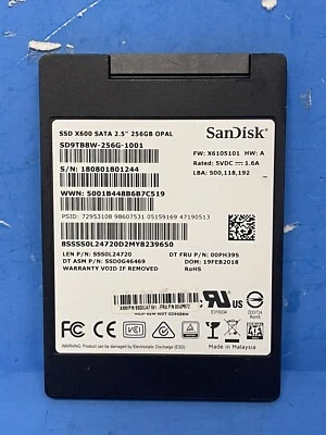 SANDISK X600 SATA 2.5" 256GB  SD9TB8W-256G-1001 - Image 1 of 3
