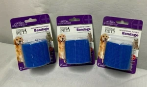 3 2" Blue Pet Self Adhesive Bandage Wraps - Picture 1 of 6