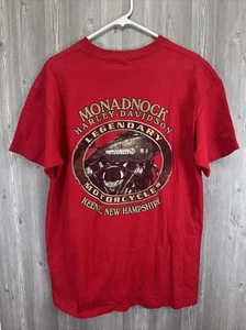 Harley Davidson Keene, New Hampshirite T Shirt Men’s Size L Red Legendary Cycles - Picture 1 of 5