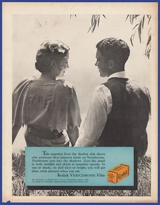 Vintage 1932 Eastman Verichrome KODAK Film Camera Photography Print Ad 30's - Picture 1 of 1
