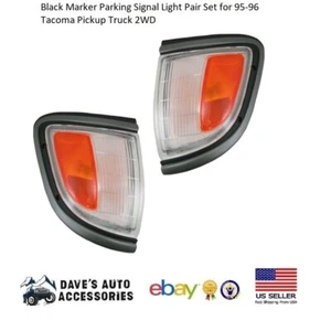 Black Marker Parking Signal Light Pair Set for 95-96 Tacoma Pickup Truck 2WD - Picture 1 of 7