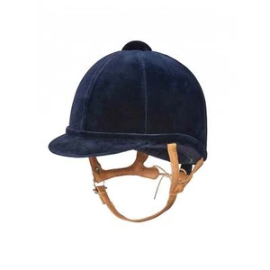 Charles Owen Fian Riding Hat | Equestrian Equipment | Navy With Flesh Harness - Picture 1 of 4