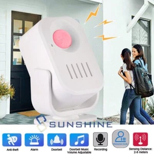 Sensor de movimiento PIR inalámbrico detector puerta entrada timbre bienvenida timbre alarma - Imagen 1 de 19
