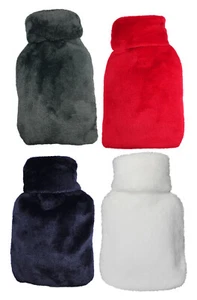 Mini 0.5L Hot Water Bottle & Fleece Cover - Picture 1 of 6