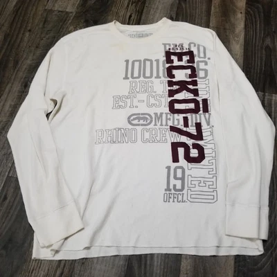 Vintage Ecko Unltd Thermal Shirt Size 2XL Graphic Long Sleeve Skate Surf Tee - Image 1 of 4