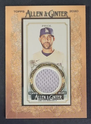 Mini reliquias enmarcadas Topps Allen & Ginter 2020 #MFR-DP David Price Foto 1 de 2