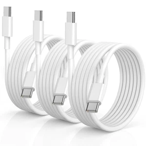 3 Pack 2M USB-C to USB-C 60W Fast Charging Cable for iPhone 17 16 15 Samsung - Picture 1 of 7