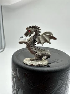 Spoontiques VTG Pewter Dragon Holding Crystal Ball Statue(free Shipping) - Picture 1 of 7