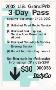 Indianapolis Speedway 9/27-29/02 US Grand Prix 3 Day Pass! Rubens Barrichello - Picture 1 of 1