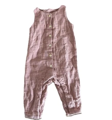 H&M Mameluco de Gasa de Algodón Orgánico Conjunto de Una Pieza Bebé Niño Niña 6/9 Meses Verano Foto 1 de 4