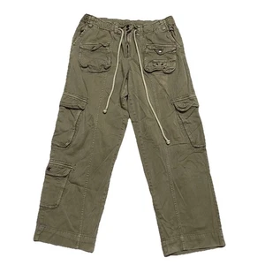 Pantalones cargo Free People Tahiti para mujer grandes bolsillos utilitarios hierba seca verde - Imagen 1 de 7