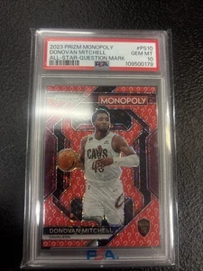 Donovan Mitchell 2023 Prizm Monopoly All Star punto interrogativo /25 PSA 10 Cavs HG87 - Foto 1 di 2