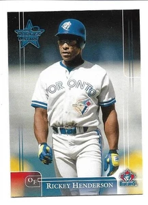 Rickey Henderson 2002 Leaf Rookies & Stars #18 SP Variation - Blue Jays - Rare - Picture 1 of 2