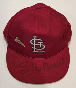 1970's STAN MUSIAL Signed SNAP BACK Hat and Pin-HOF-ST. LOUIS CARDINALS-JSA - Picture 1 of 11