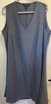 Vestido TravelSmith Azul Maxi Sem Rugas Elástico 2X Langenlook Viagem Mínima - Imagem 1 de 4