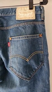 Pantalones de mezclilla Levi's 511 talla 34x28 para hombre ajustados rectos lavado medio tiro medio azul A4 - Imagen 1 de 9