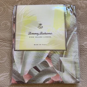 Vintage Tommy Bahama Fine Island Linens Ginger Leaf Standard Pillow shams Italy - Picture 1 of 5