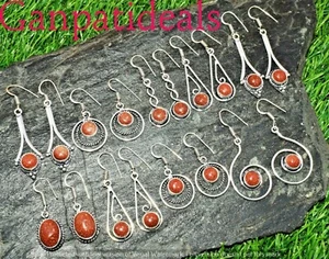 Wholesale !! 20pcs Sunstone Gemstone Mix Shape Earring 925 Silver Plated Jewelry - Picture 1 of 9