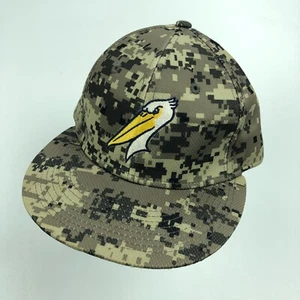 Myrtle Beach Pelicans MiLB Fitted Hat Size Small Minor League Baseball Camo - Picture 1 of 7
