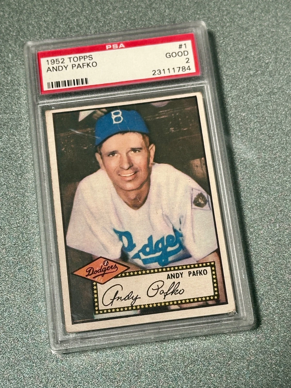 ANDY PAFKO 1956 TOPPS #312 PSA 立ちはだかる 8(OC)