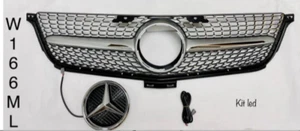 Grill Grille Mercedes-Benz ML-Class W166 Diamond 2012-2015 Front w/ Led Light - Picture 1 of 3