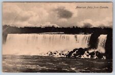 American Falls From Niagara Falls Canada, Antique 1913 Postcard