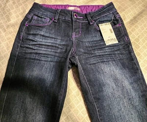 Bongo Junior Blue Jeans *Size 1 * Dark/Purple Design, *Brand New With Tags* - Picture 1 of 6