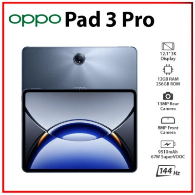 (New) OPPO Pad 3 Pro Wi-Fi 12GB+256GB Bluetooth Octa Core Android PC Tablet - Image 1 of 4