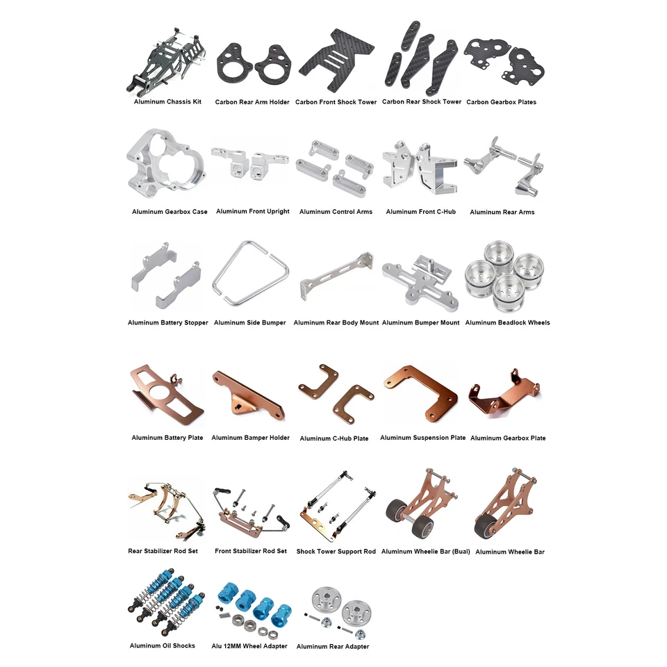 Aluminum Option Upgrade Parts for Tamiya Blackfoot Monster Beetle Mud Blaster - Image 1 of 1