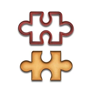 Jigsaw Puzzle Cookie Cutter (4", Style 2) (Random Color) - Picture 1 of 1